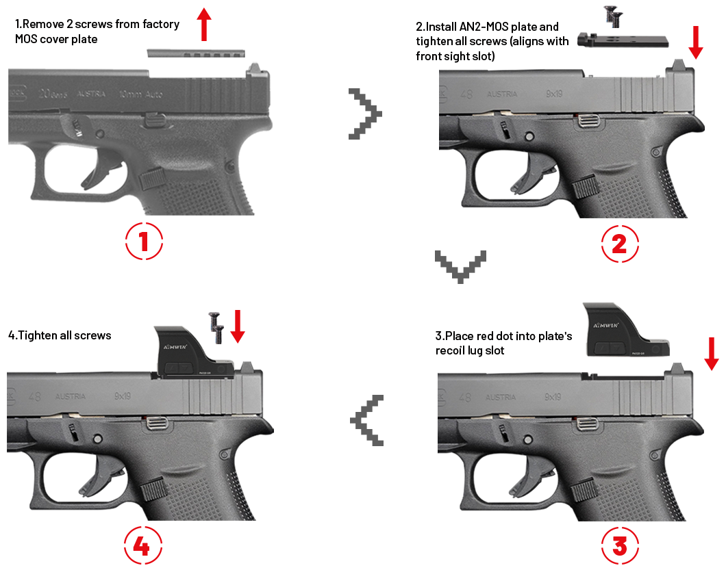 Aimwin RMSC to RMR Adapter Plate Step
